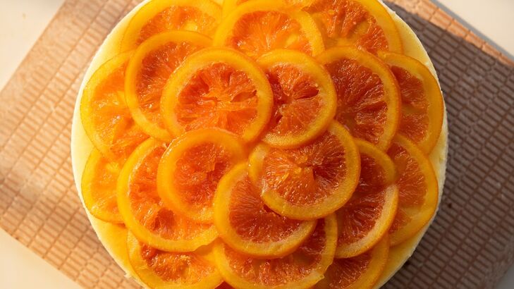 Cheesecake in der Orange