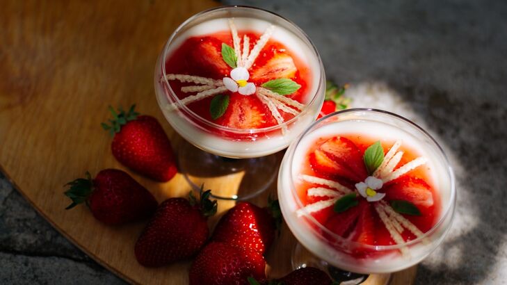 Erdbeer-Panna-Cotta