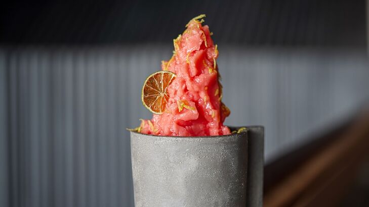 Fruchtsorbet der Saison