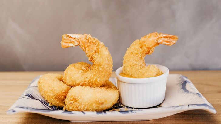 Knusprige Garnele mit Panko Flakes