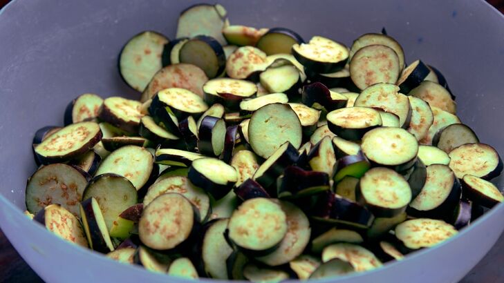 Piccata von der Aubergine