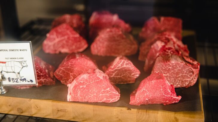 Rib Eye & Flank Steak vom Wagyu Kobe-Beef