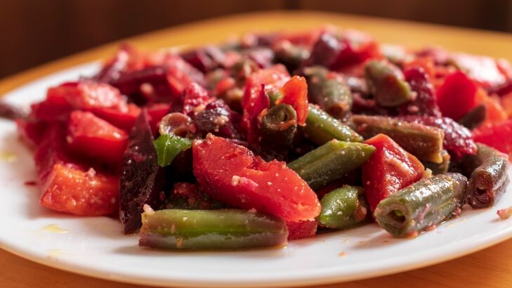Salat von gebratenem Spargel
