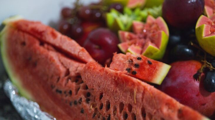 Salat von gegrillter Melone