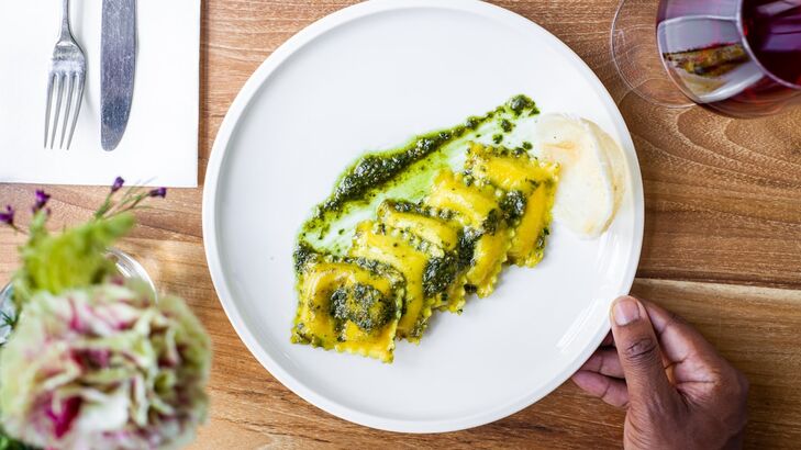 Ziegenfrischkäse-Ravioli