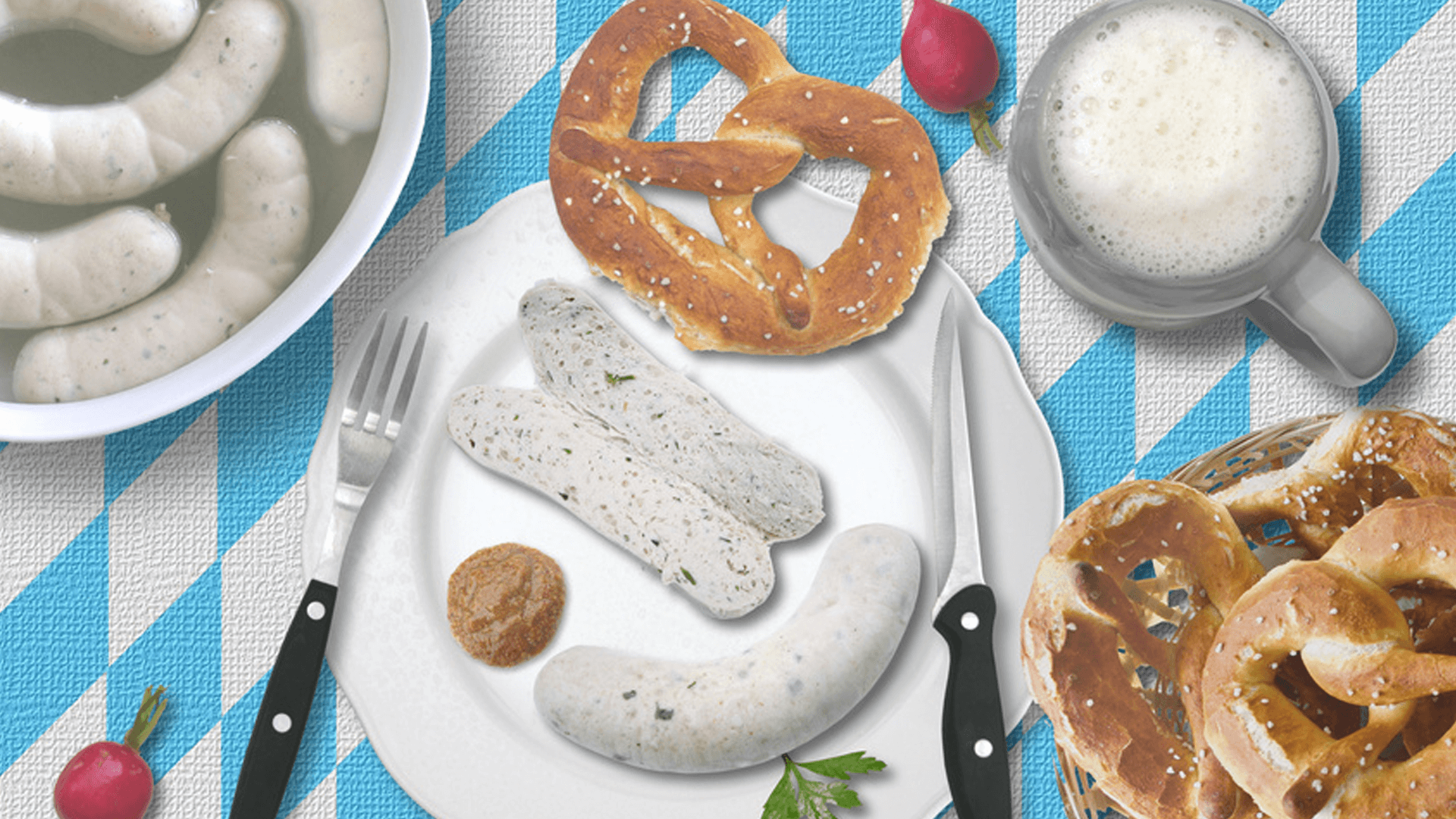 Bayrisches Weisswurstfrühstück als Pausensnack